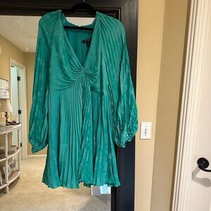 Banana Republic Elegant Green Long Sleeve Dress
